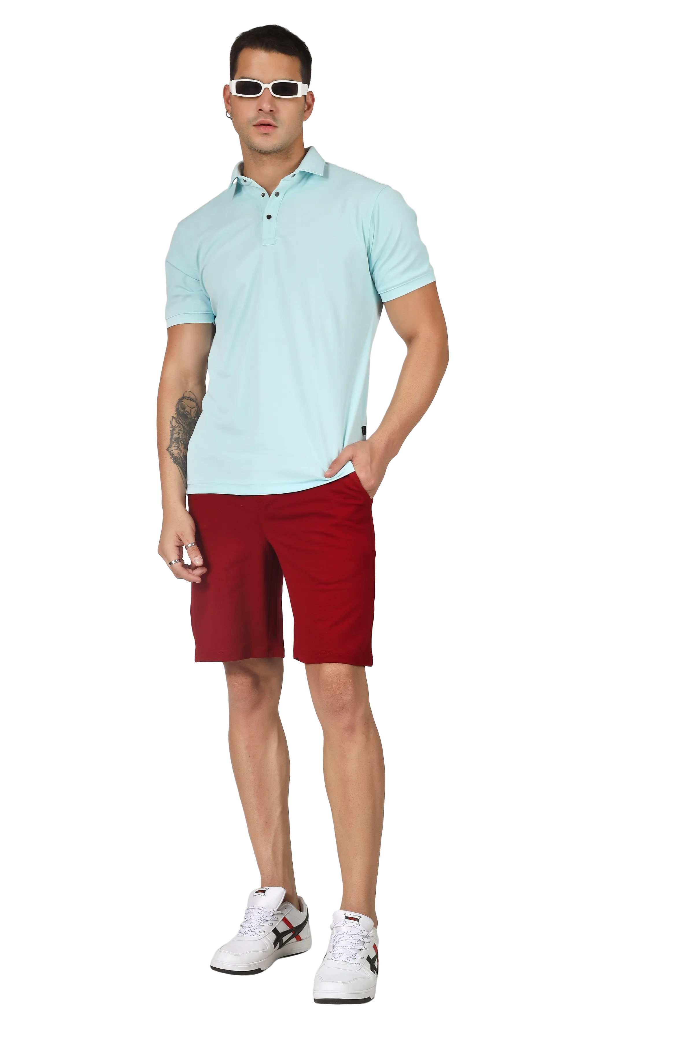 Vintage Regular Fit Shorts ( Burgundy)