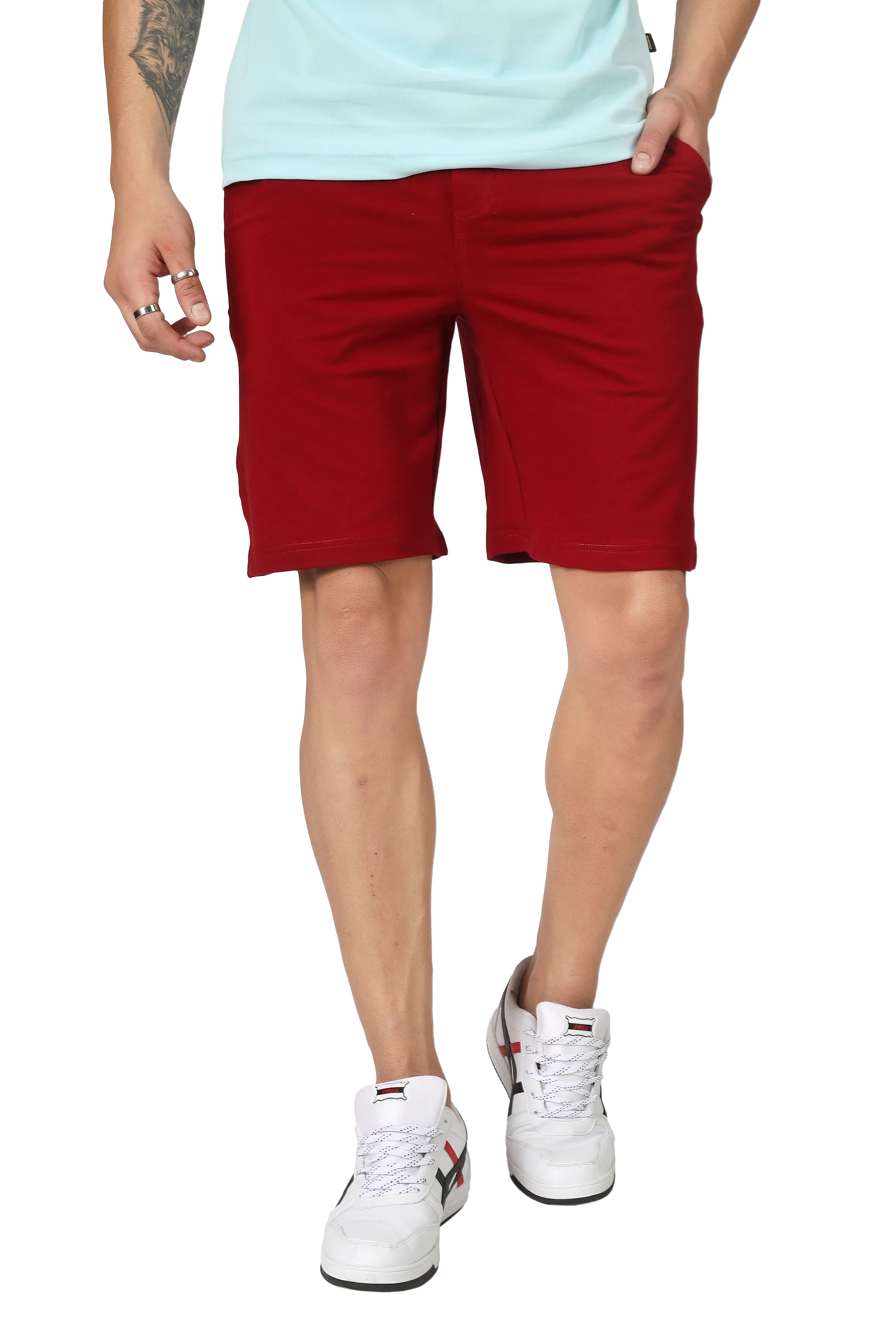 Vintage Regular Fit Shorts ( Burgundy)