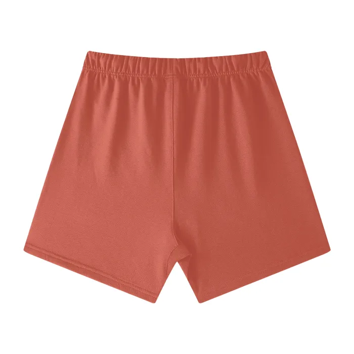 Watermelon Red Relaxed Fit 100% Cotton Shorts