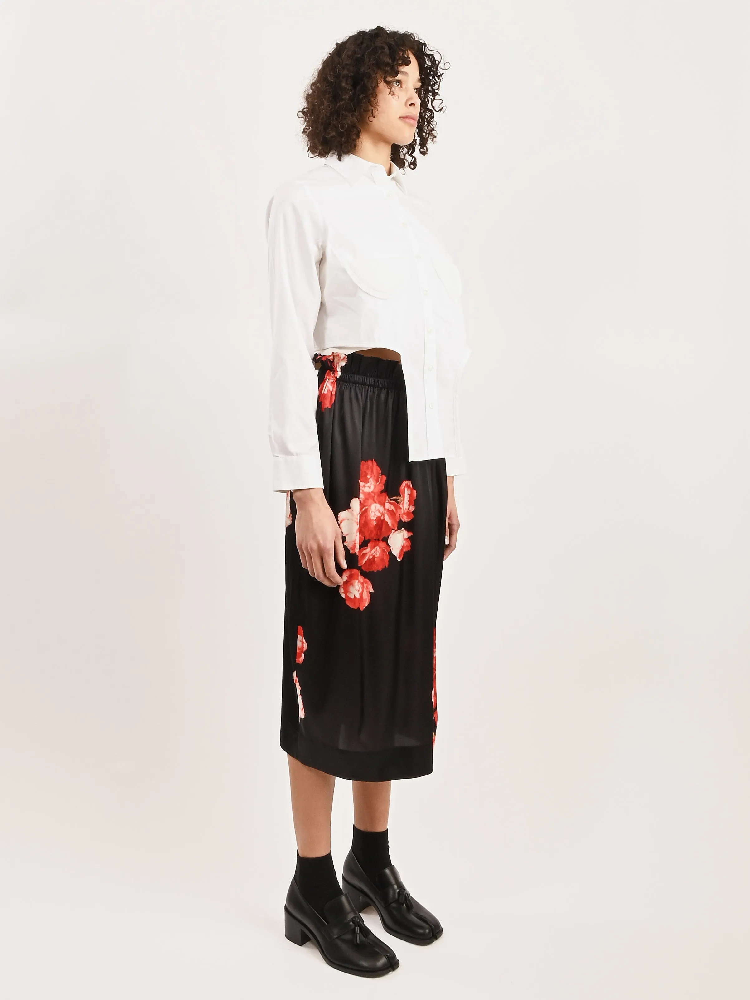 White Bustier Arch Shirt