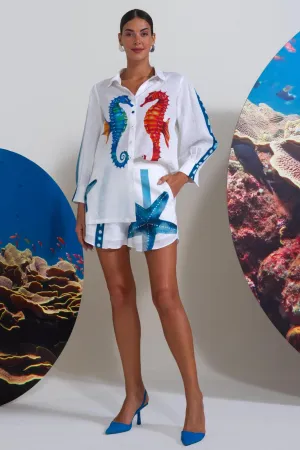 White sea me wink wow shirt & shorts