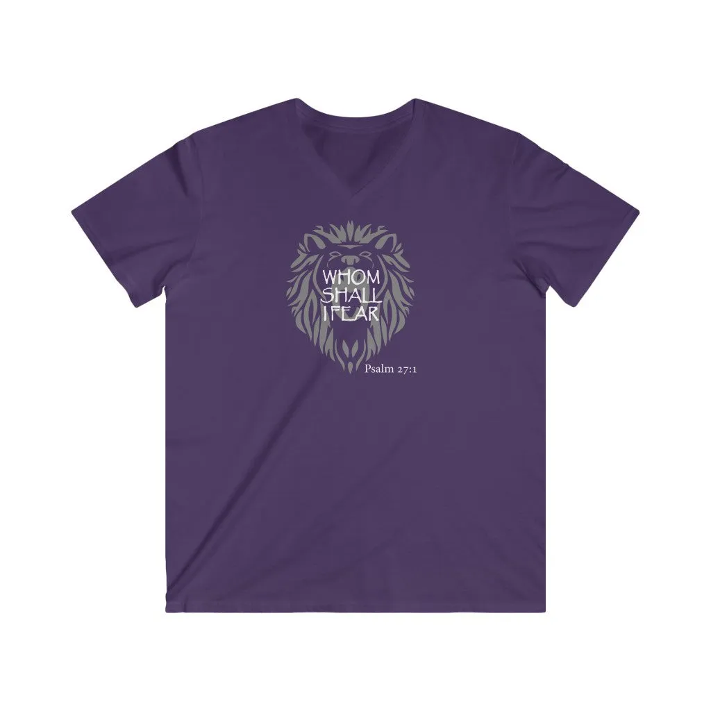 Whom Shall I Fear Men's Fitted V-Neck Short Sleeve Tee