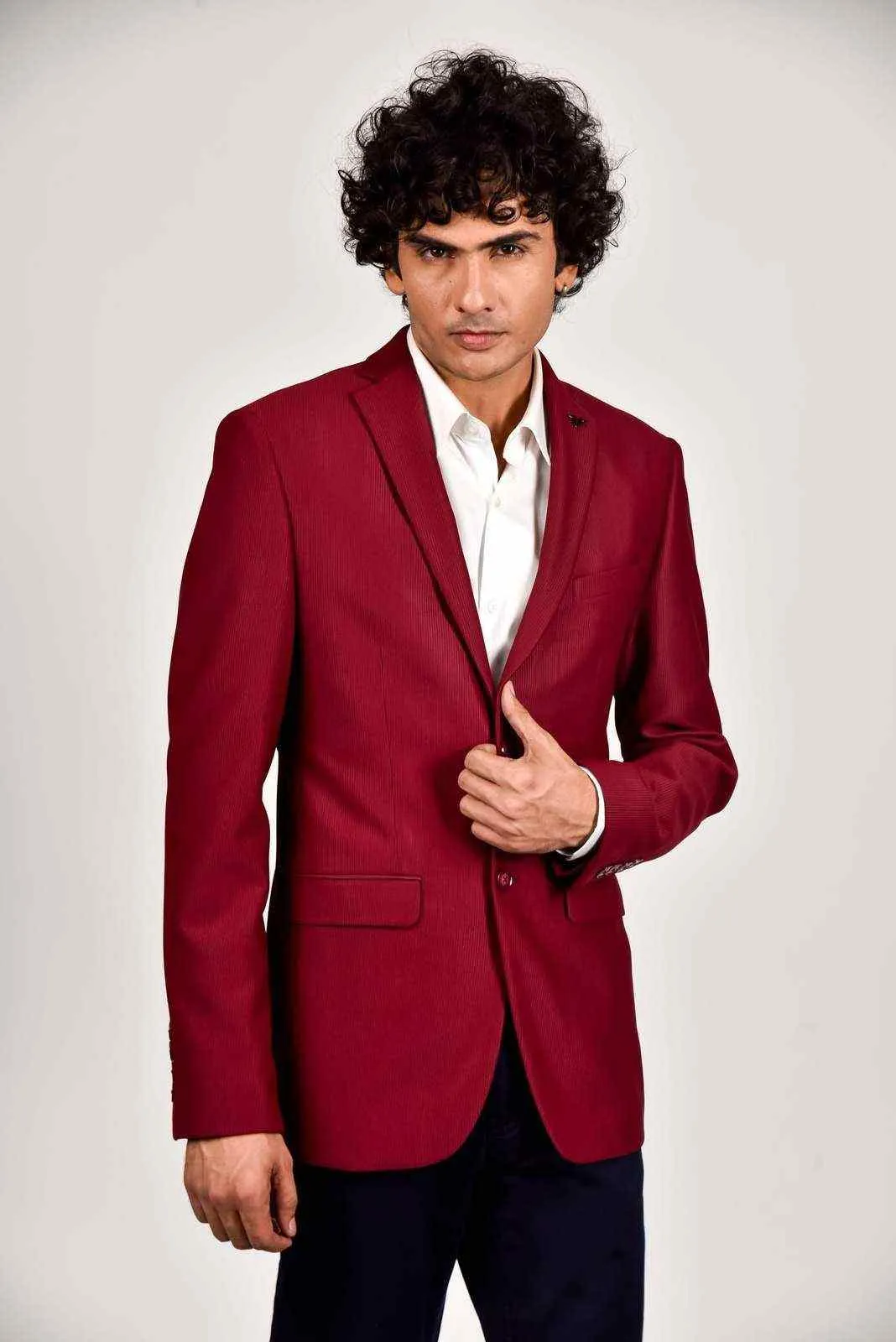 Wine Knit Blazer
