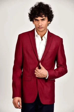 Wine Knit Blazer