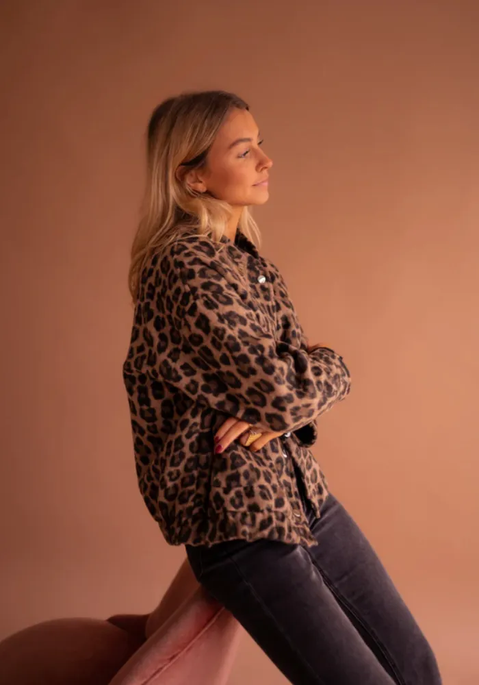 WINSLET - LEOPARD BOMBER JACKET