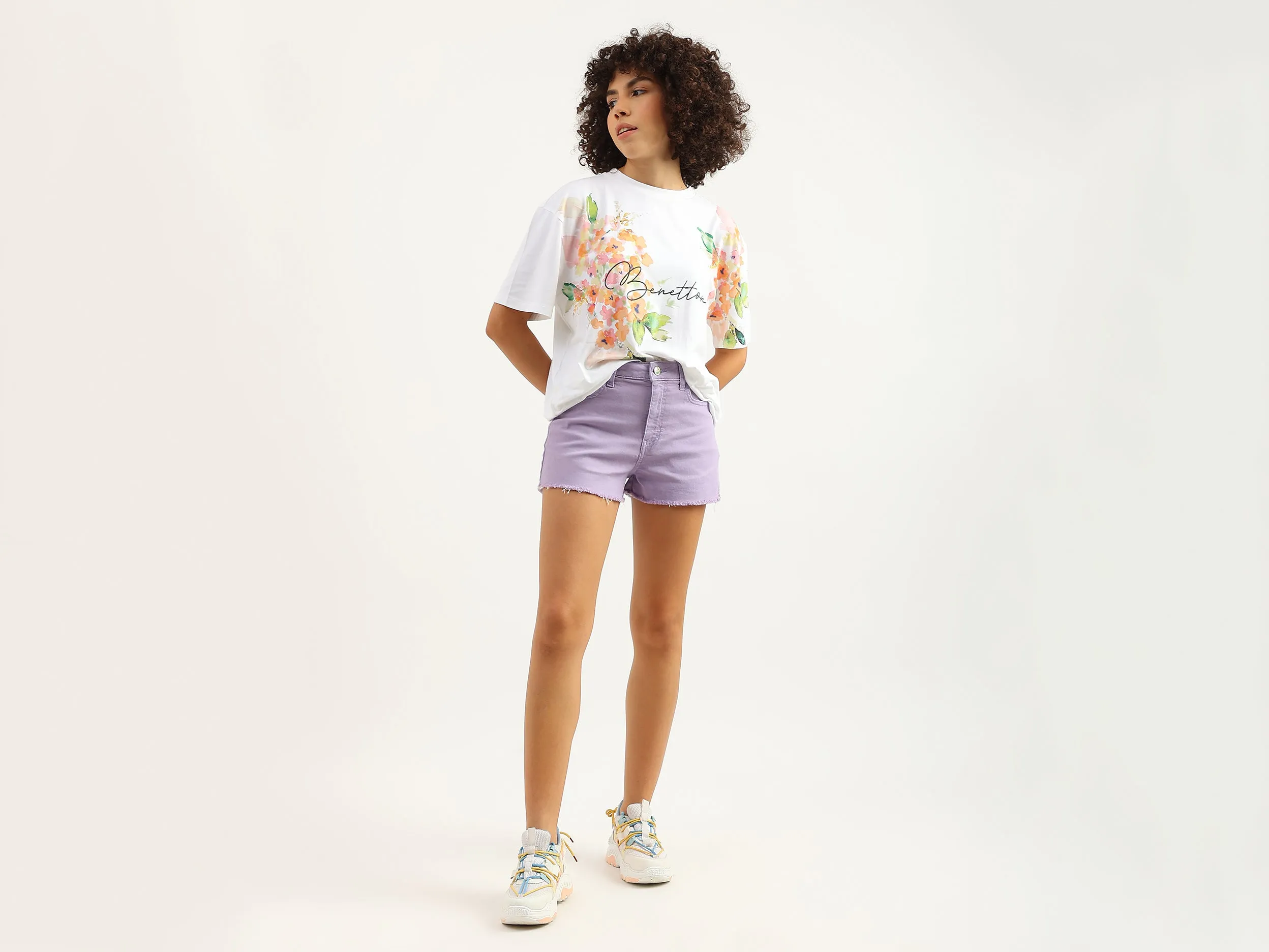 Women Solid Regular Fit Shorts