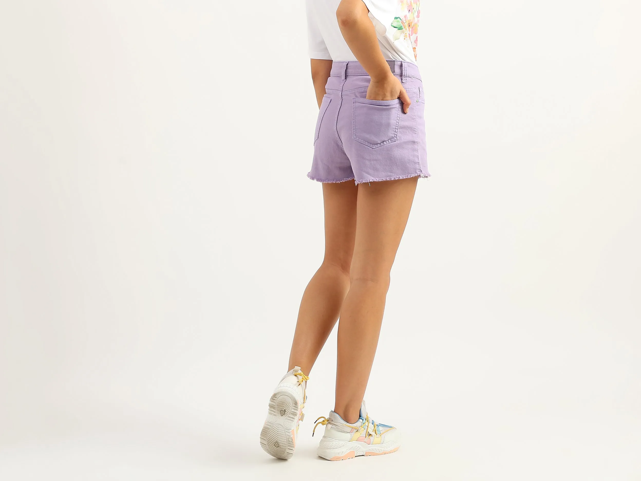 Women Solid Regular Fit Shorts