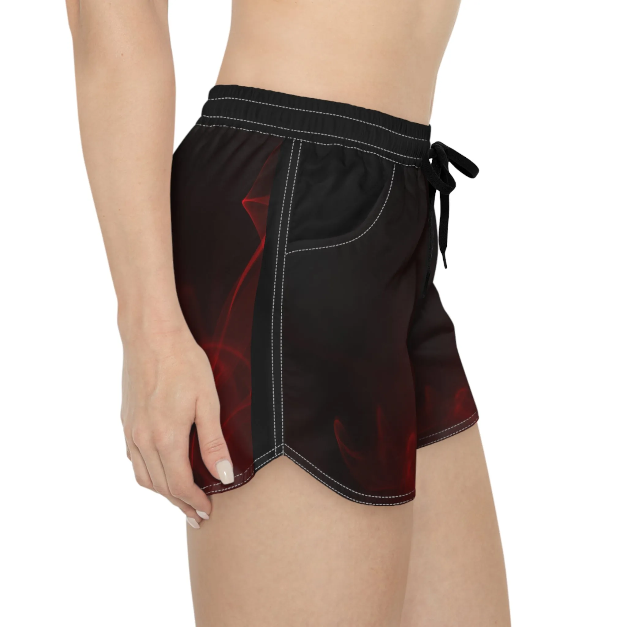 Women's Athletic Shorts Red Smoke | Moisture-Wicking & Breathable Fitness Gear