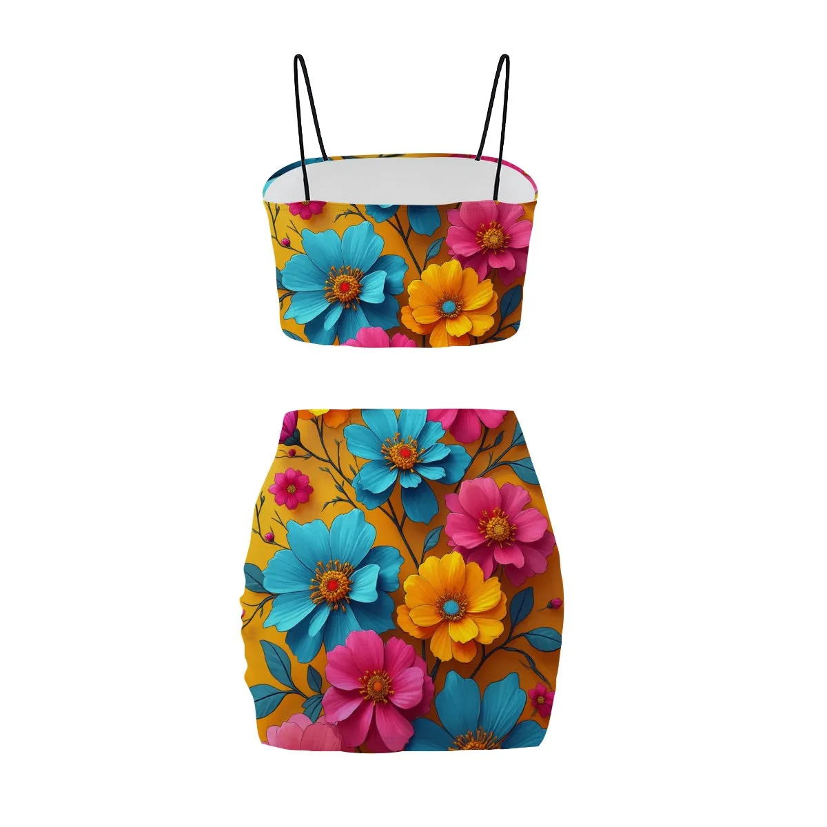Women's Crop Tank Top & Mini Skirts Sets