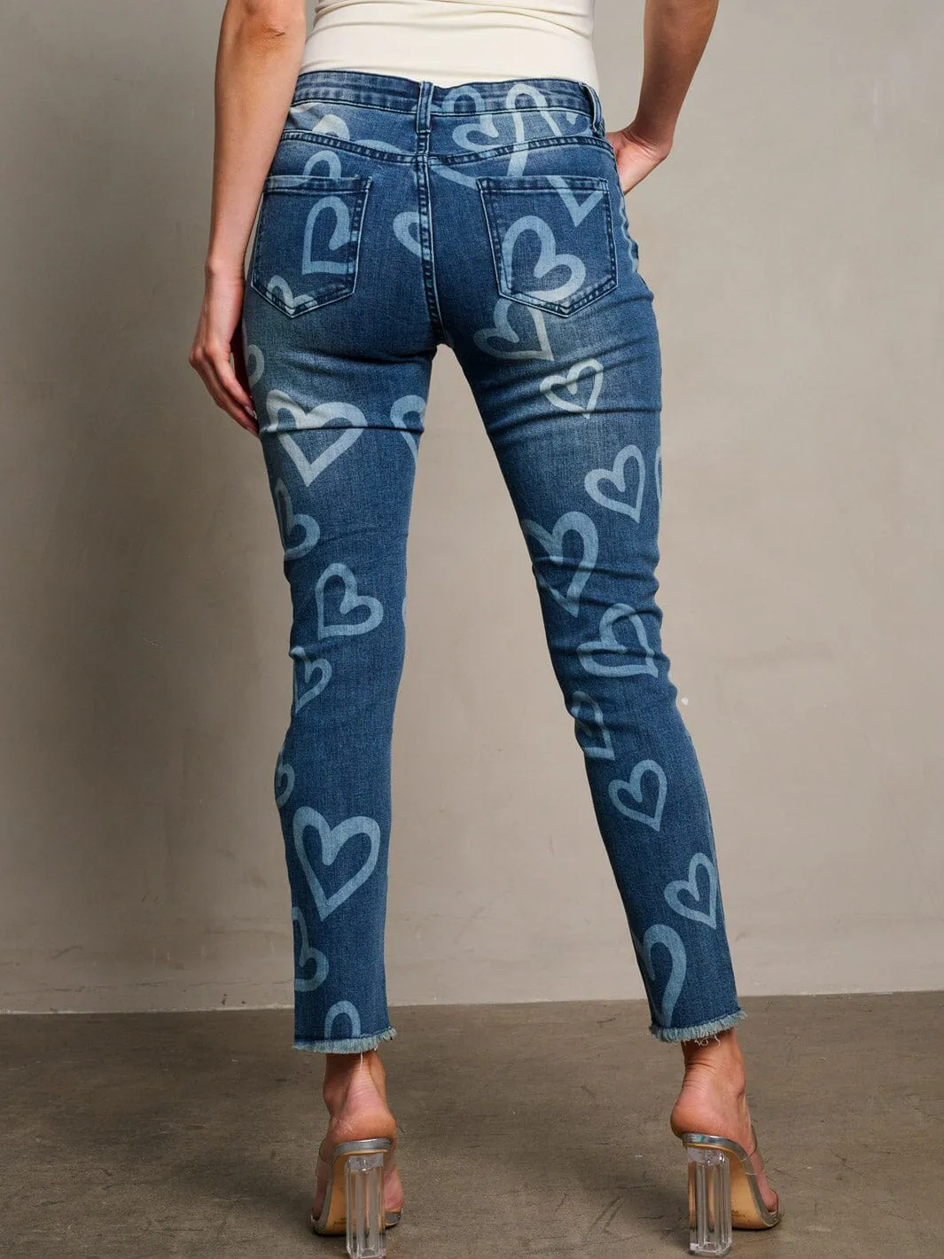 Women's Denim Distress Skinny Pants