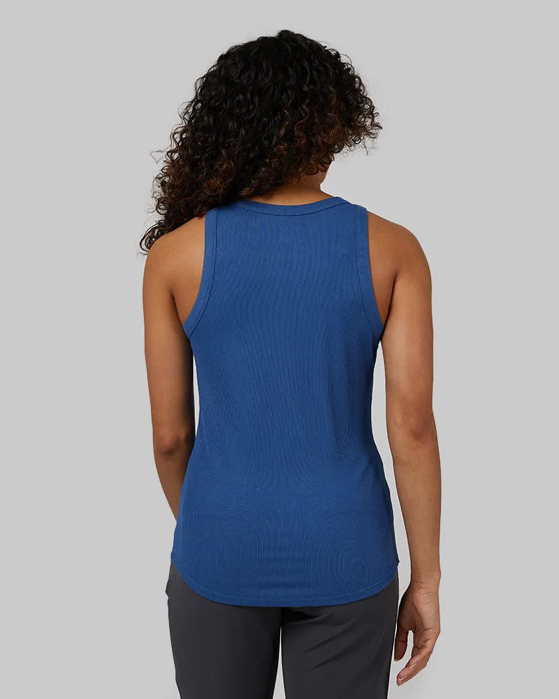 WOMEN'S SOFT RIB HIGH NECK TANK