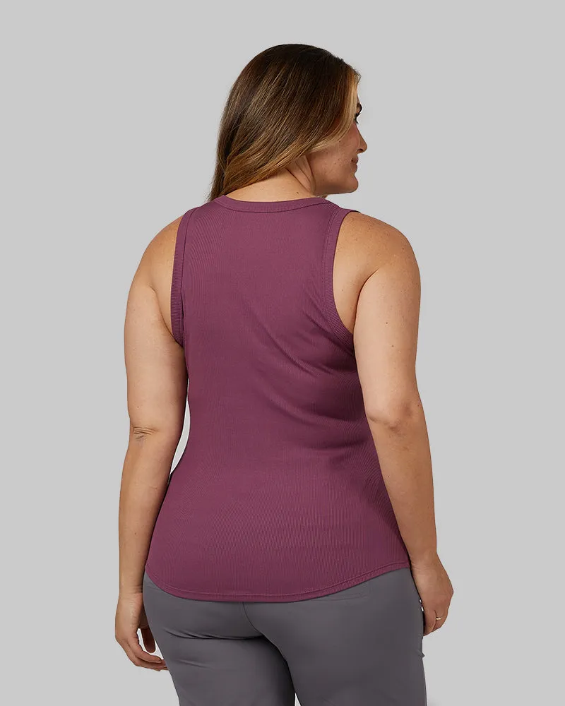 WOMEN'S SOFT RIB HIGH NECK TANK