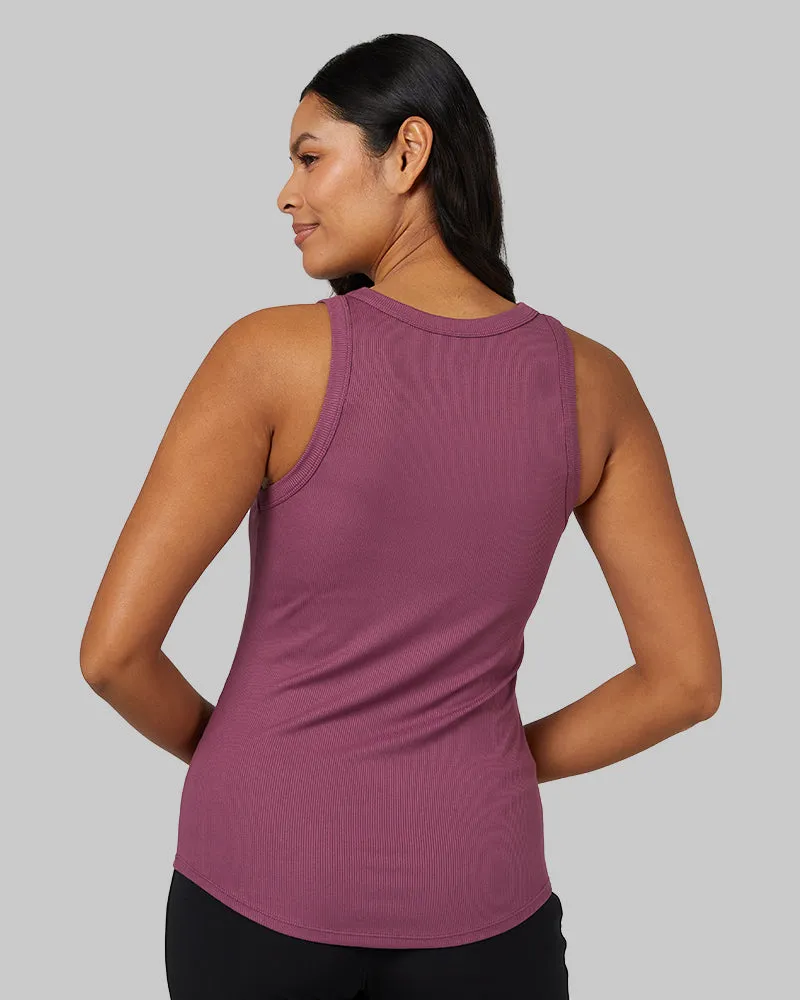 WOMEN'S SOFT RIB HIGH NECK TANK
