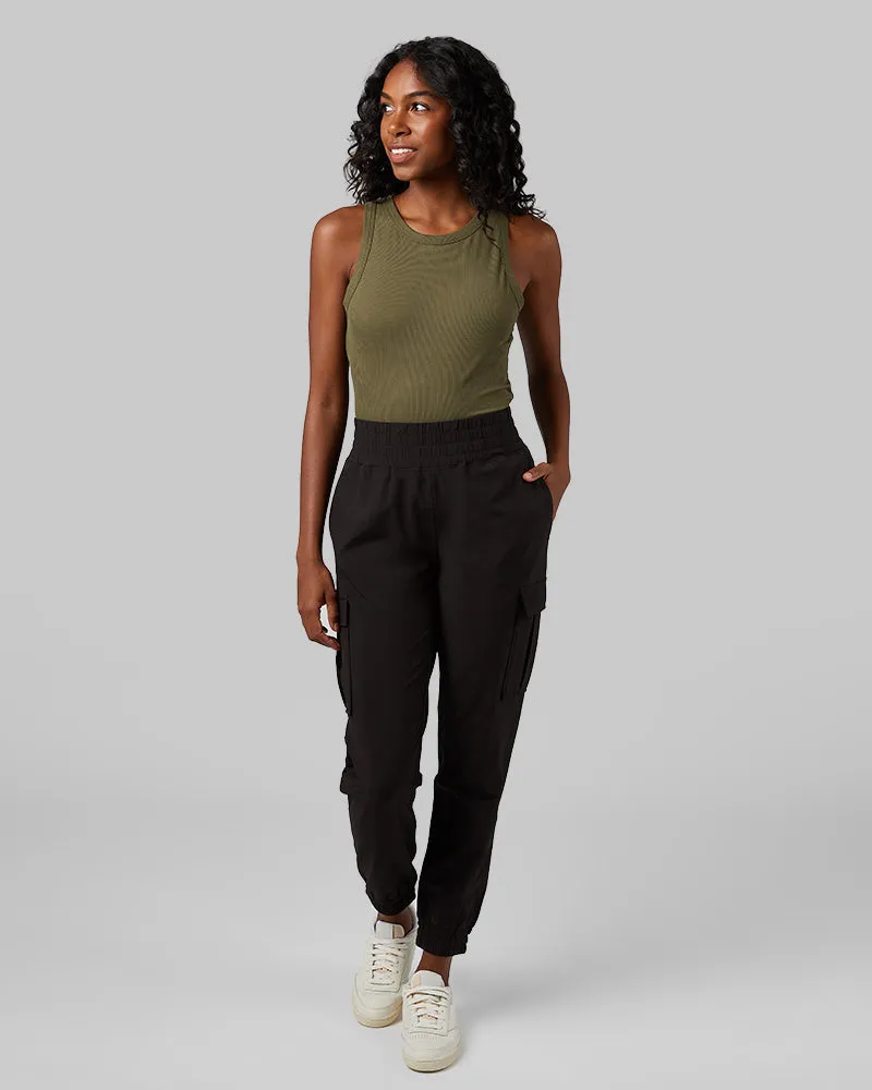 WOMEN'S SOFT RIB HIGH NECK TANK