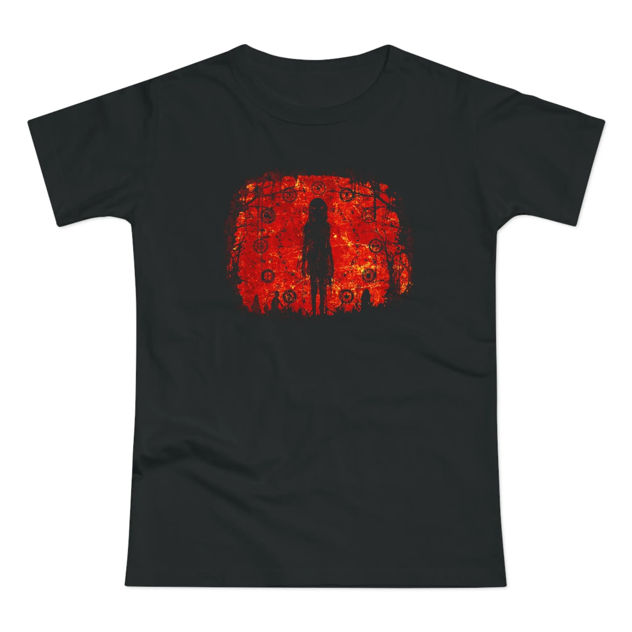 Women's T-shirt Evil is Here in Red