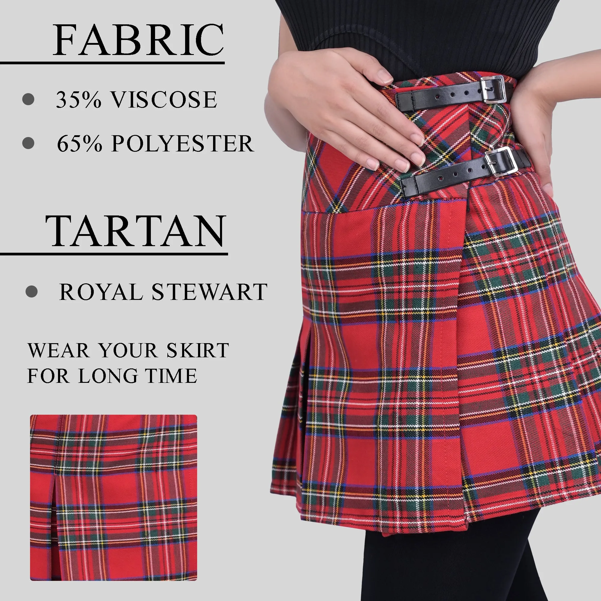 Women's Tartan Billie Skirt| Royal Stewart