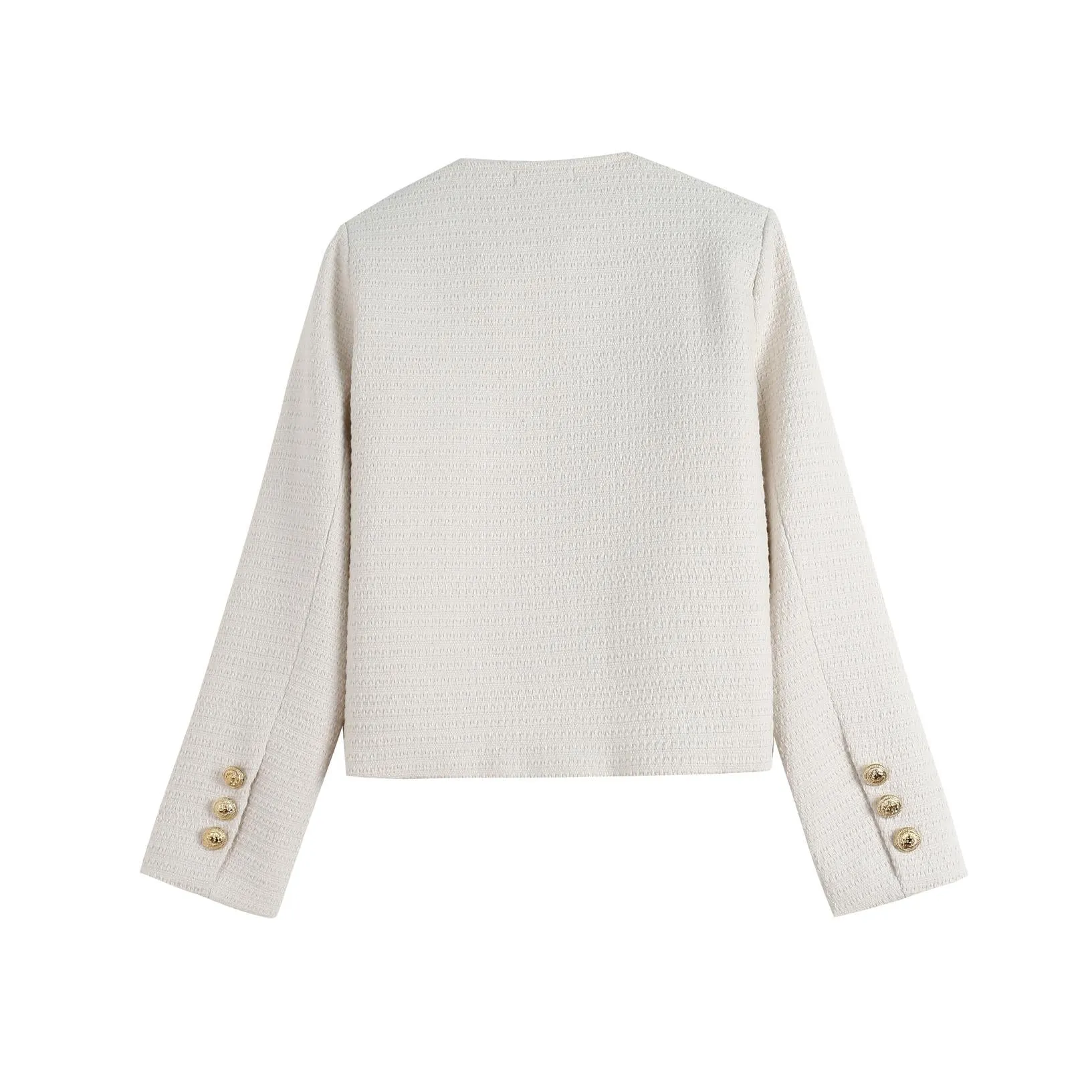 Women's Trendy Cropped Blazer Featuring Patch Pockets
