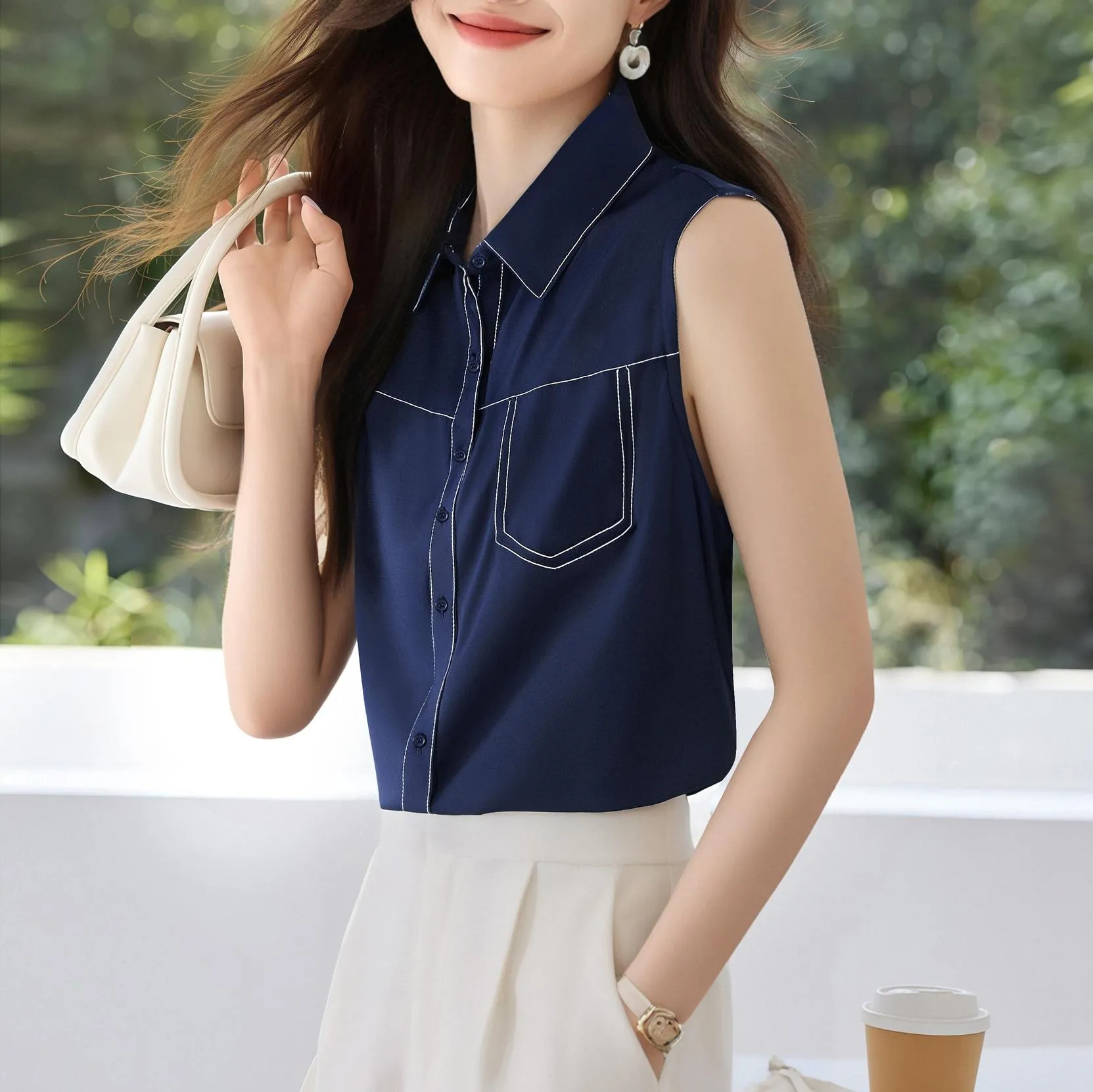 Women's Wrinkle-Resistant Slinky Chic Shirt for Everyday Wear