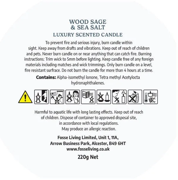Wood Sage & Sea Salt Scented Candle