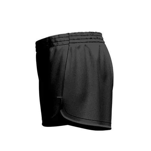 Worrigee Curved Hem SlimFit HP Shorts Girls/Ladies High Thigh Black