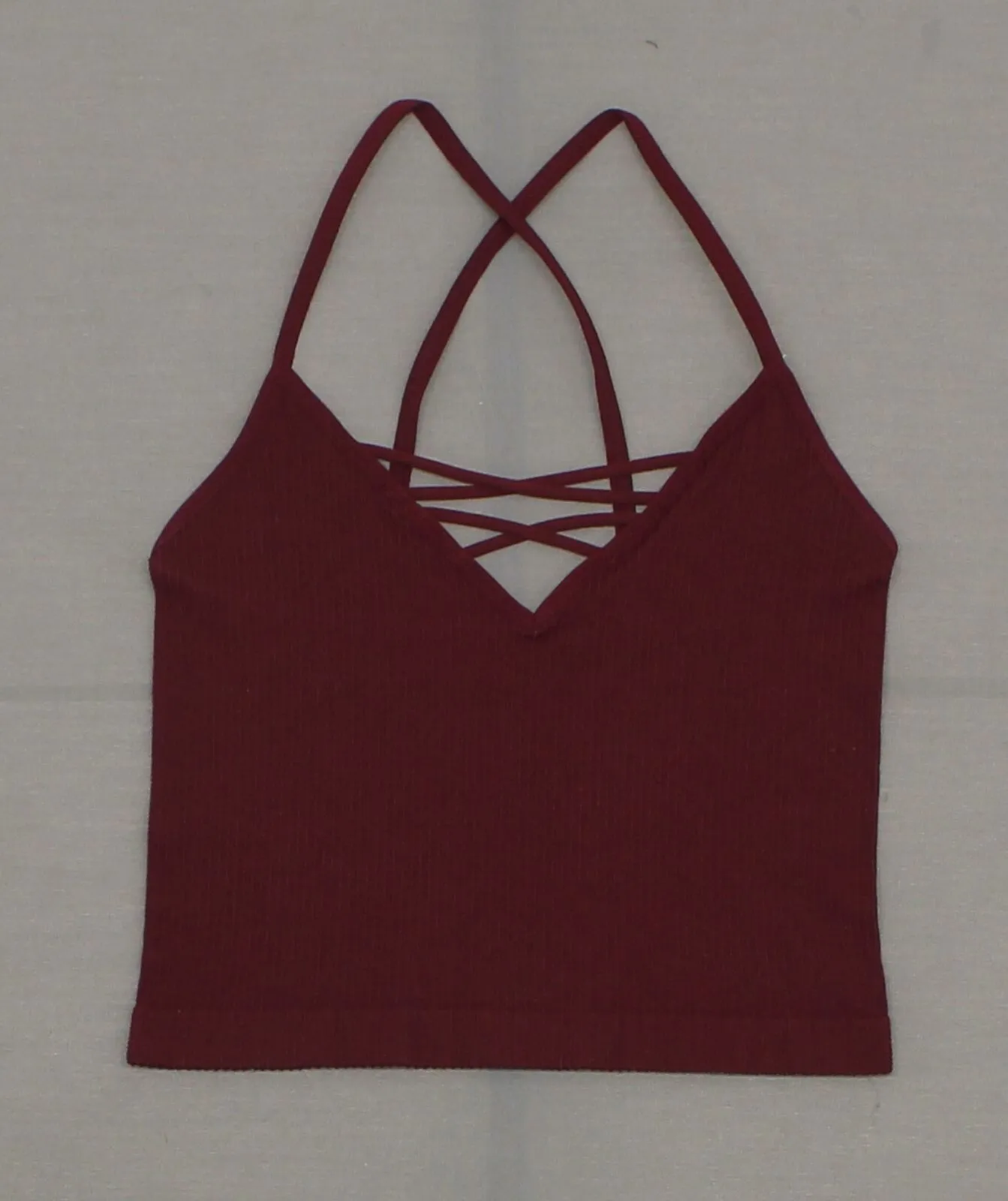 Xhilaration Women's Lace-Up Ribbed Longline Bralette