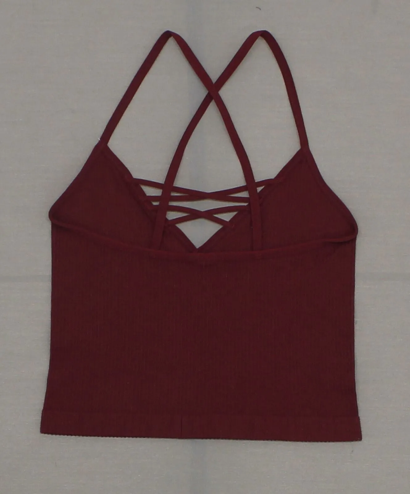 Xhilaration Women's Lace-Up Ribbed Longline Bralette