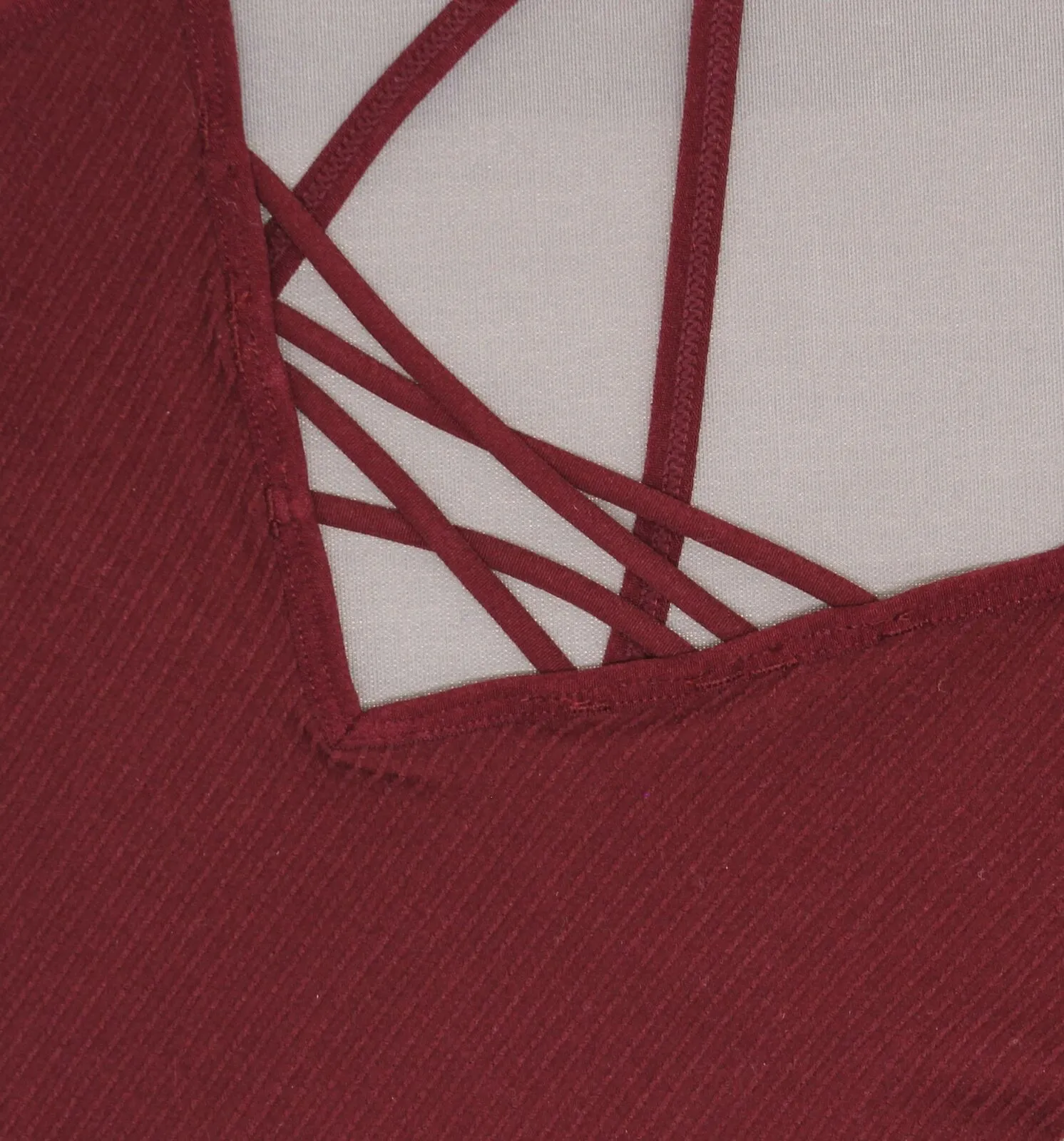 Xhilaration Women's Lace-Up Ribbed Longline Bralette