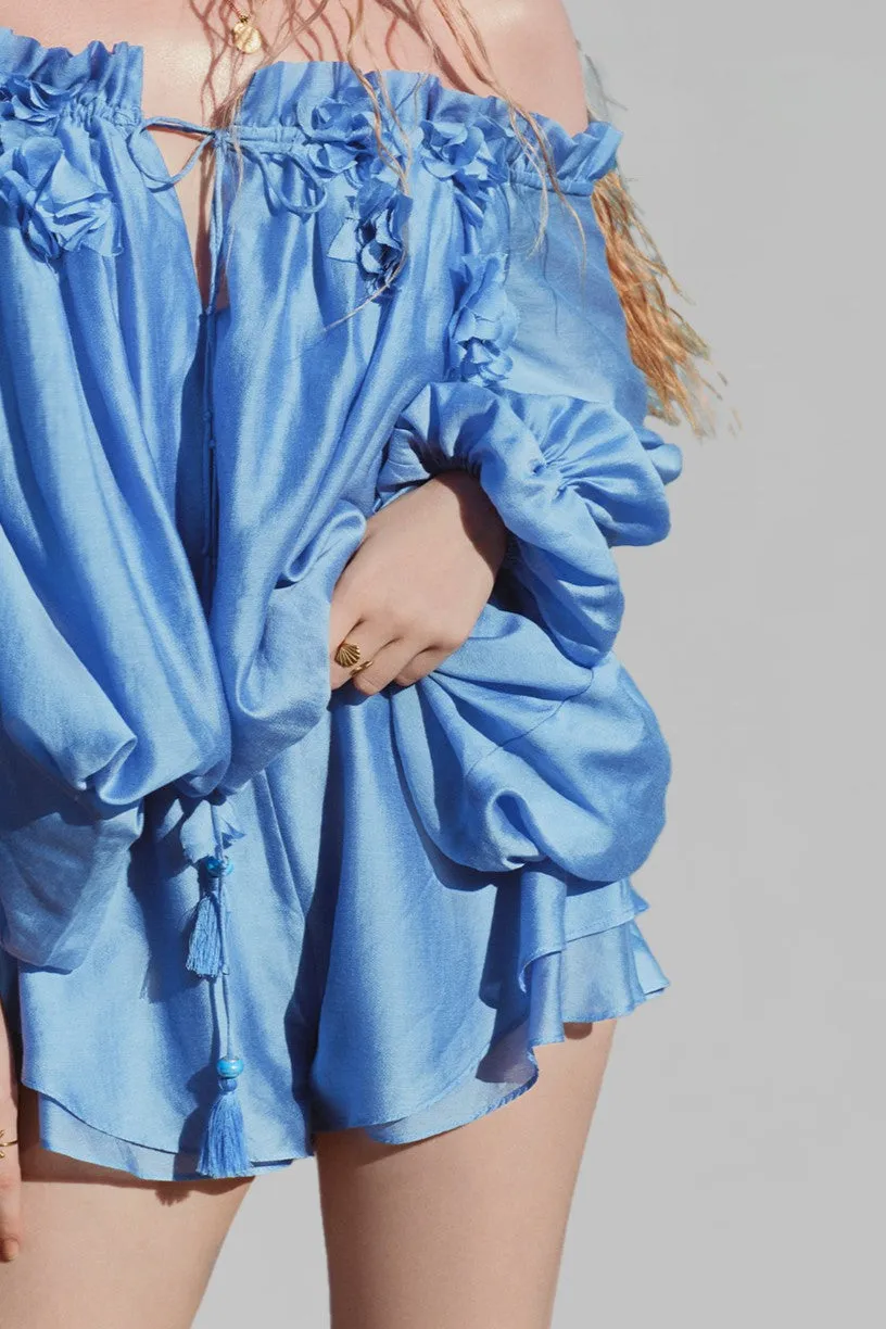 XITA • Blue Chiffon Shorts