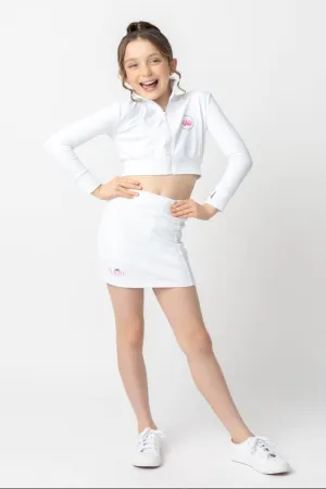 Youth REIGN Essentials White Athletic Skirt