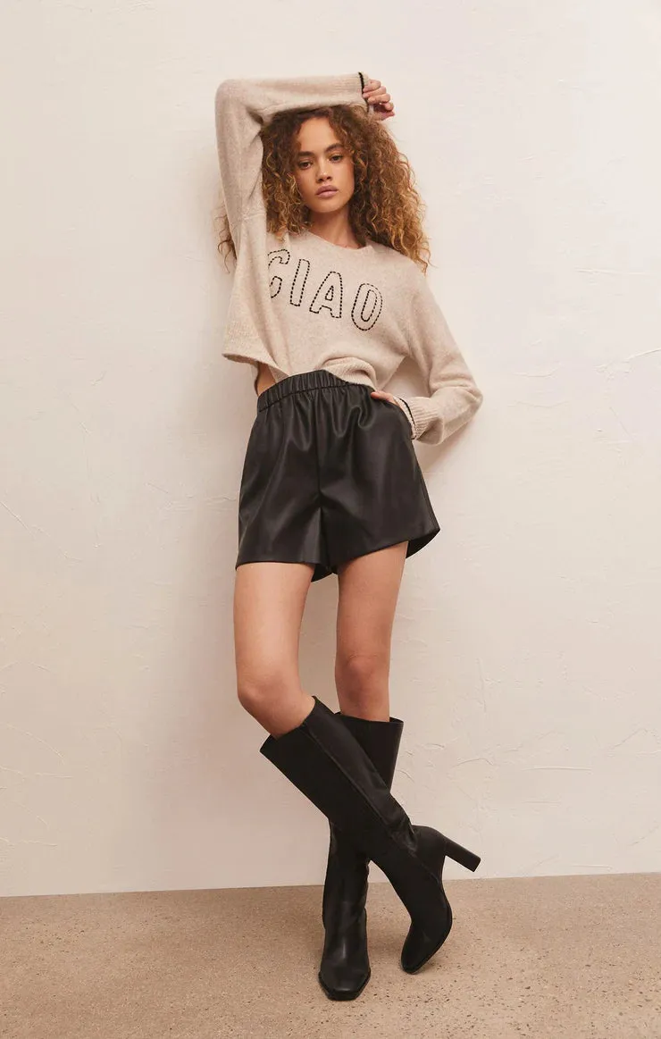 Z Supply Tia Faux Leather Short